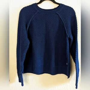 GAP Knit Sweater Crew Neck Long Sleeve Navy M 22" Length